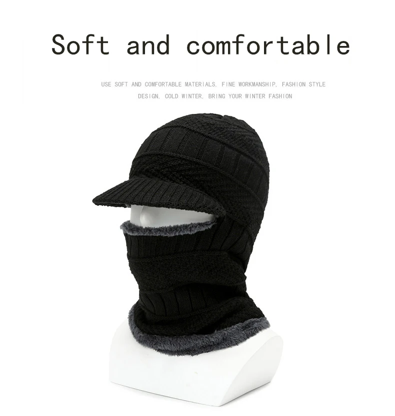 plain skully hats New fashion brand winter outdoor riding plus velvet pullover woolen cap men and women knitting Australian fit Streetwear шапка men's skullies and beanies