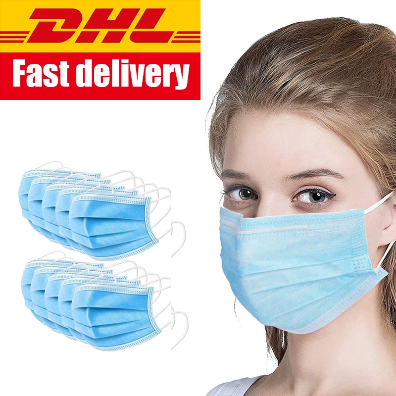 

FDA CE certificate Disposable protective mask 3 layer medical mask disposable respirator mask filter COVID-19 mask DHL shipping