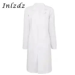 Медицинская рабочая одежда для женщин/Мужские костюмы с длинными рукавами скрабы лабораторное пальто медицинская медсестры одежда