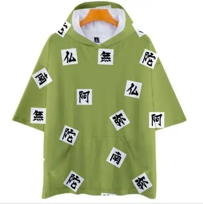 [Сток] Kimetsu no Yaiba Tanjirou Nezuko Zenitsu Giyuu пуловер для косплея рубашка с капюшоном XS-4XL унисекс - Цвет: Фиолетовый