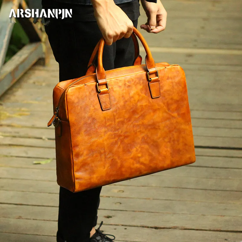 simple leather laptop bag