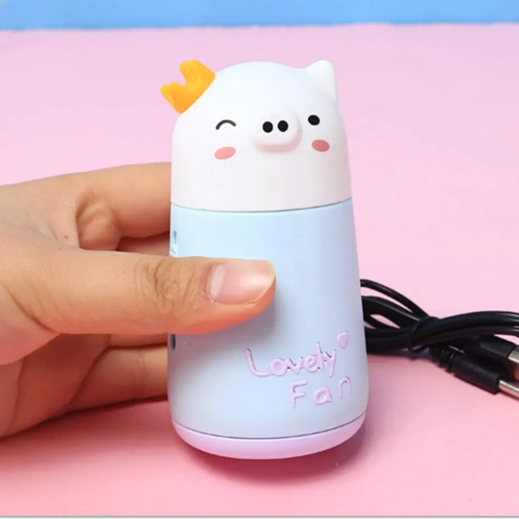 Мультяшный милый usb-вентилятор для зарядки с кроличьими ушками, мини портативный студенческий ручной электрический вентилятор