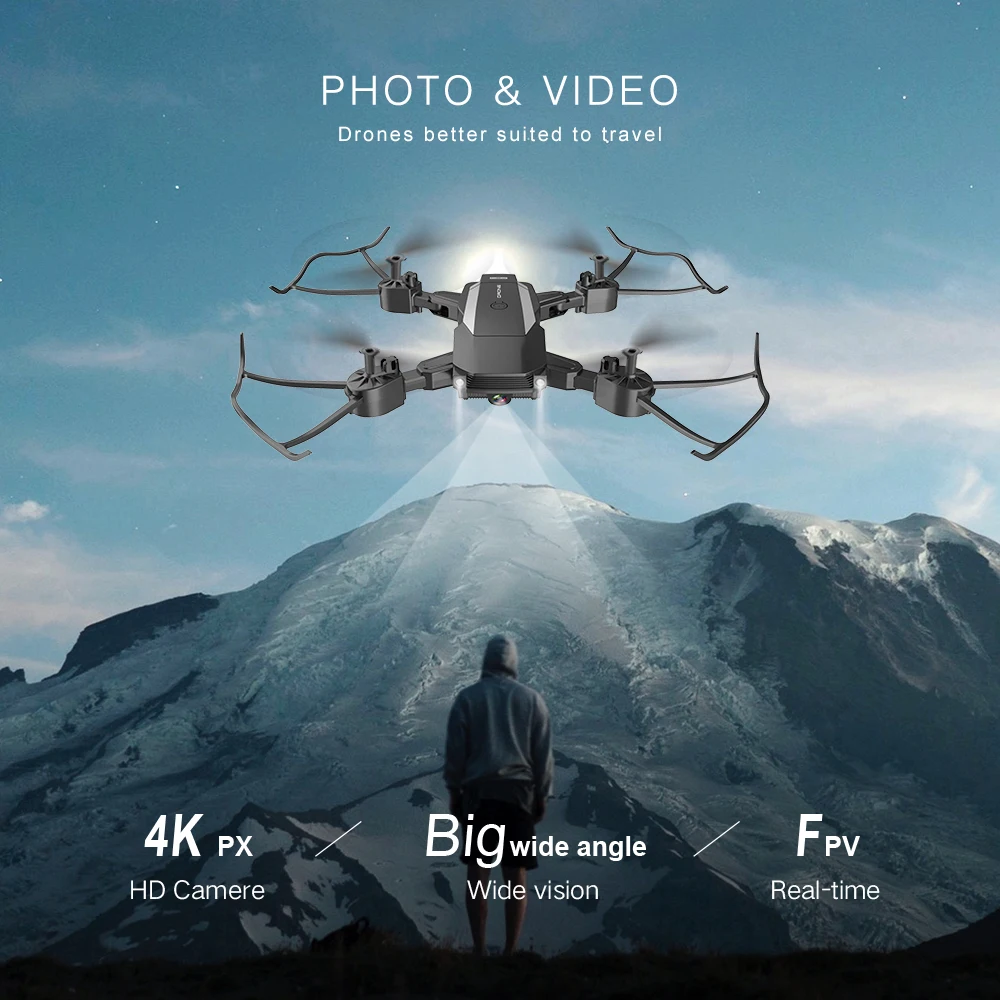 F84 Радиоуправляемый Дрон с камерой 4K HD Follow Me высота холдинг широкий угол Wi-Fi FPV складной Профессиональный вертолет Квадрокоптер игрушки