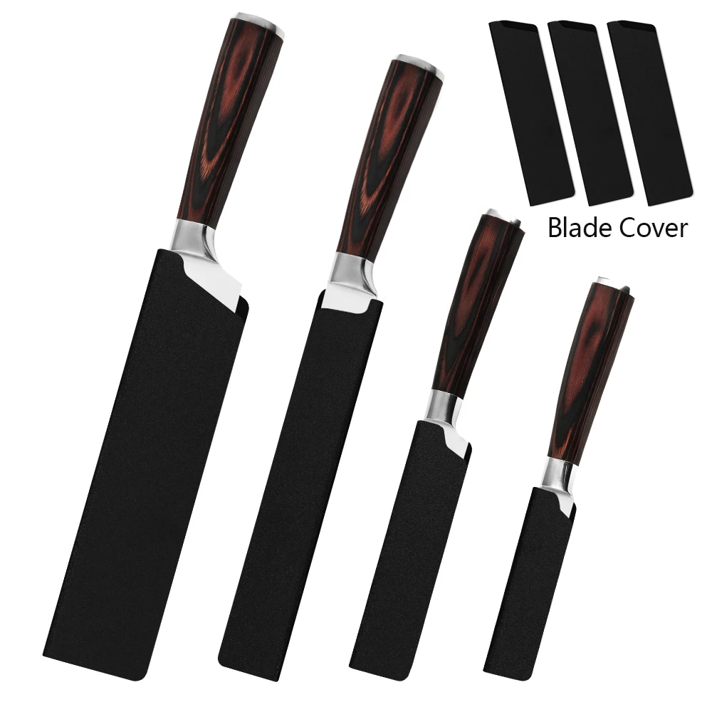 Black ABS Velvet Knife Blade Protector Guard Tools Set Anti fall Knife