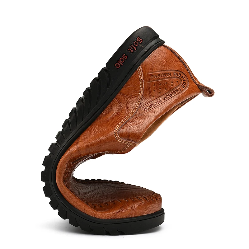 New Peas shoes Size 39-44 Upscale Men Casual Shoes Fashion Leather Sneaker For Men Summer Men'S Flat Shoes Drop shipping%5576