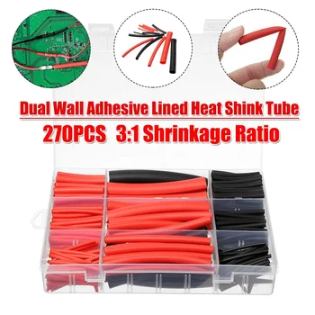 

TMOEC 270Pcs Heat Shrink Tube Wrap Assortment Wire Cable Insulation Sleeving Dual Wall Heat Shrink Tubing Tube Sleeve Wrap Wire