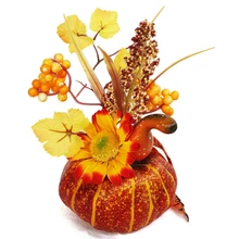 DIY украшения для Хэллоуина в виде тыквы искусственные реалистичные кленовый лист поддельные реалистичные осенние украшения забор на лужайке пейзаж