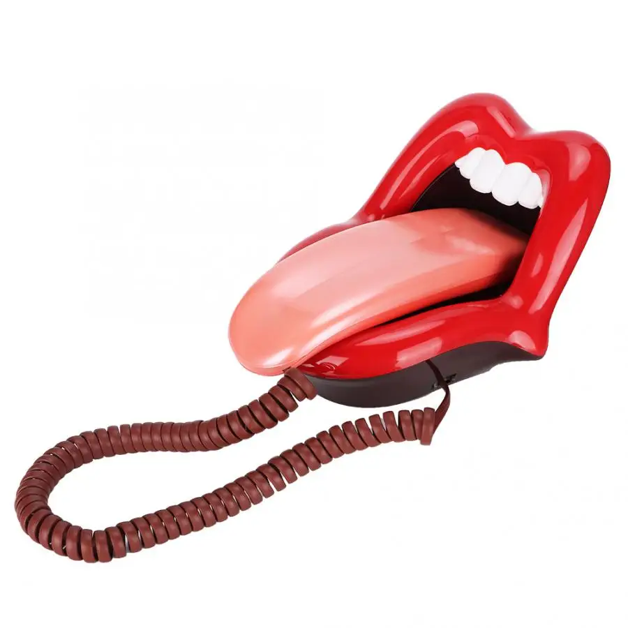 WX-3203 многофункциональная красная большая форма языка телефон стол украшение дома