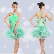 Латинский танцевальный костюм для сцены для девочек, одежда для детей, одежда для бальных танцев, Румба Самба танец, одежда китайское народное танцевальное для сальсы, платья