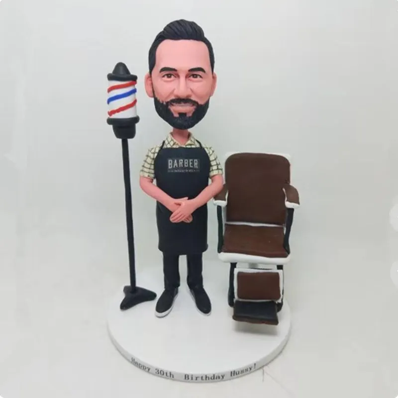 Handmade Custom polymer clay Figurine miniature mini statue wedding cake topper Birthday gift For friend Father Men woman | Автомобили и