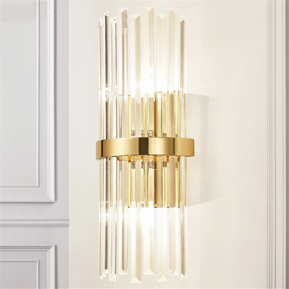 Современная роскошная хрустальная настенная лампа простой прикроватный