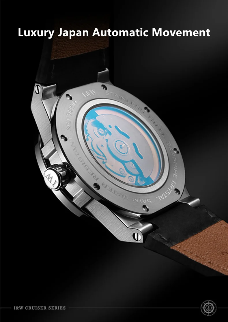 2021 New Switzerland IW Mechanical Watch For Men Luxury Brand Automatic Watches 50M Waterproof NH36A Reloj Hombre Luminous Sport