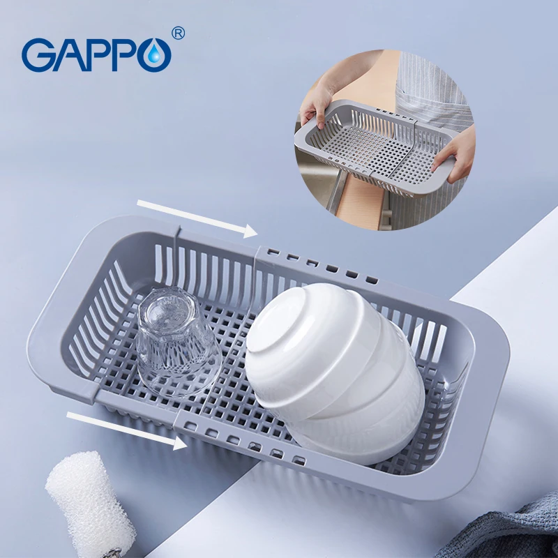 GAPPO фильтр для воды для раковины корзина для слива кухонной раковины счетчик Слива квадратная корзина для слива складной дуршлаг фильтр
