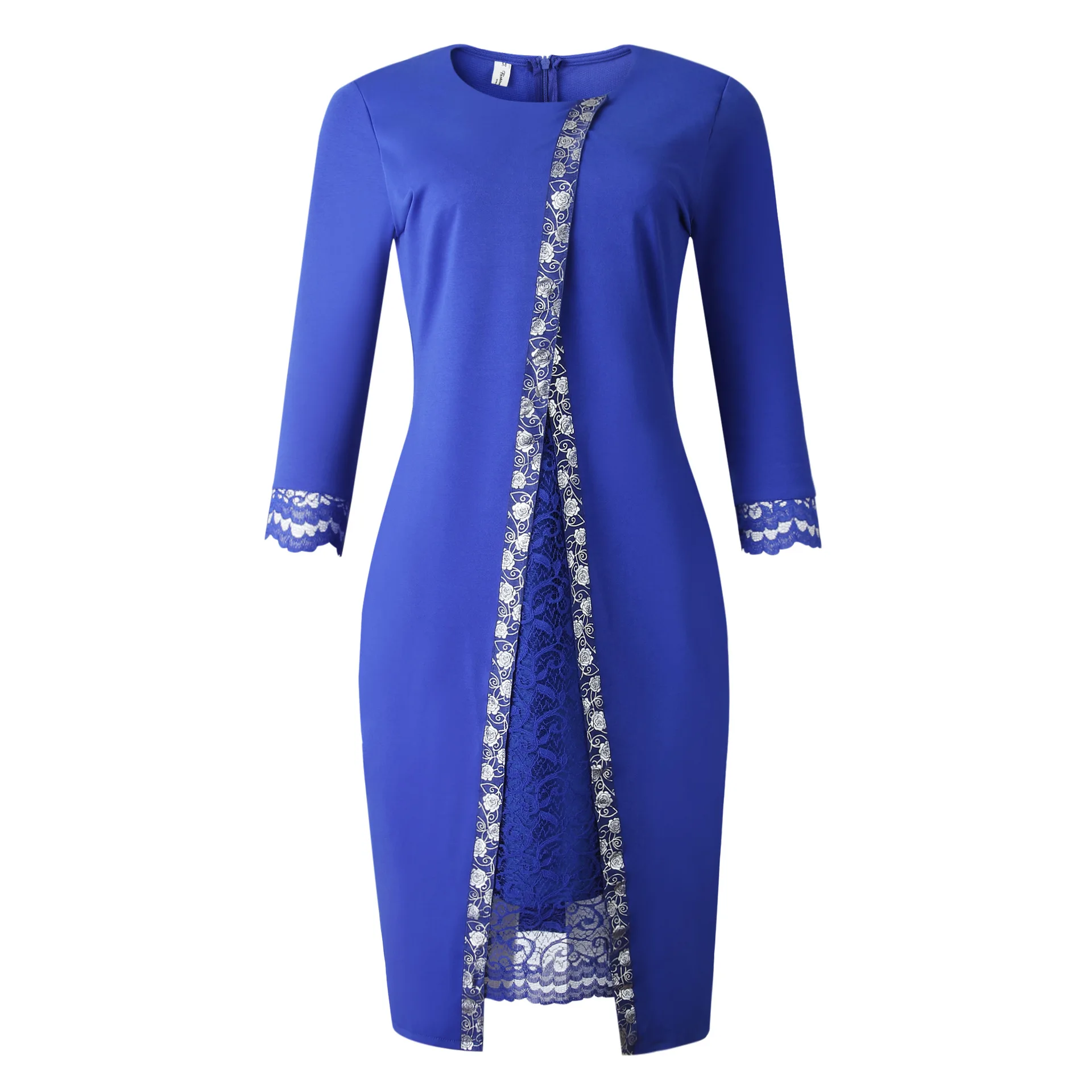 Длинные африканские женские новые чистые длинные рукава кружева сплайсированные платья для женщин Африканский стиль Одежда JQ-10037