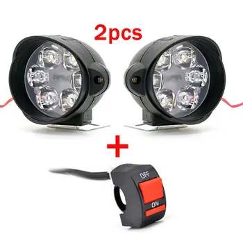 

Motorcycle 6-LED Headlight Fog Work 12V 6000K Universal ATV Bulb Luminous Lamp