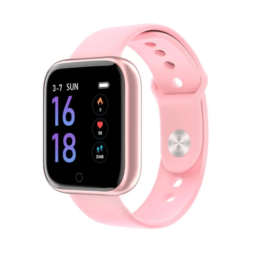 Смарт-часы VS Q9 Y6 Pro P68 P70, водонепроницаемые часы-браслет, фитнес-трекер, монитор сердечного ритма, мужские Смарт-часы - Цвет: gold pink silical