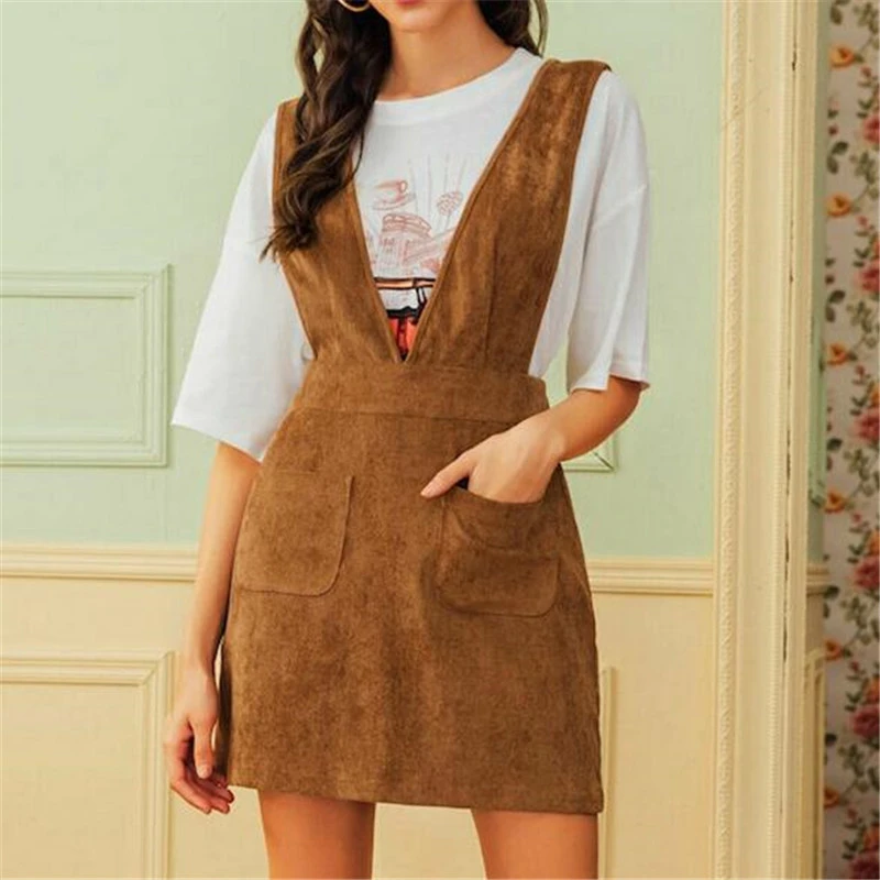 Autumn Winter Women Double Pocket 