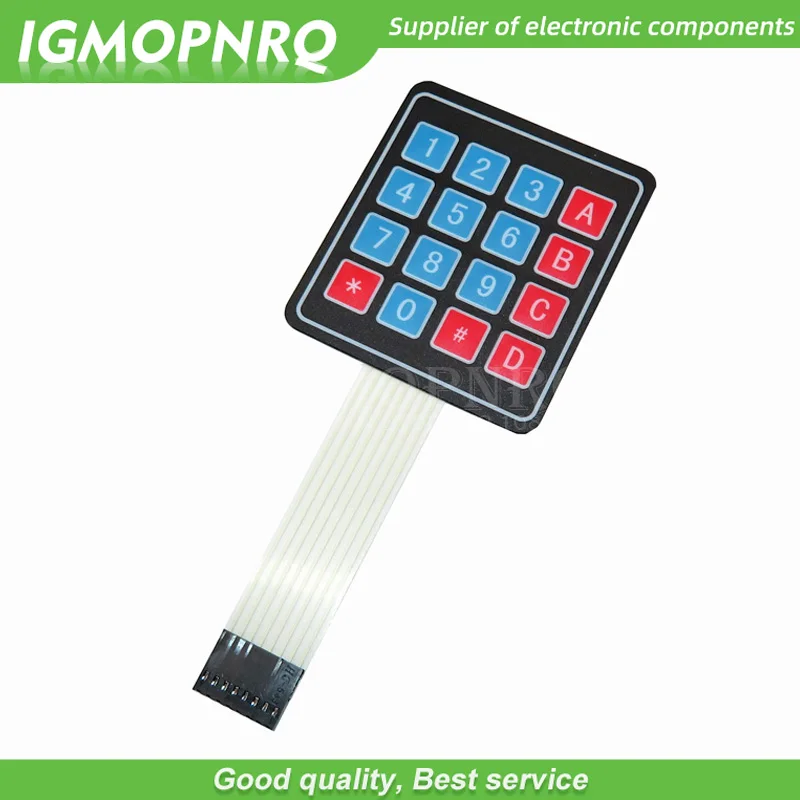 100pcs 16 Key 4 x Membrane Switch Keypad 4x4 4*4 Matrix Array keyboard IGMOPNRQ | Электронные компоненты и