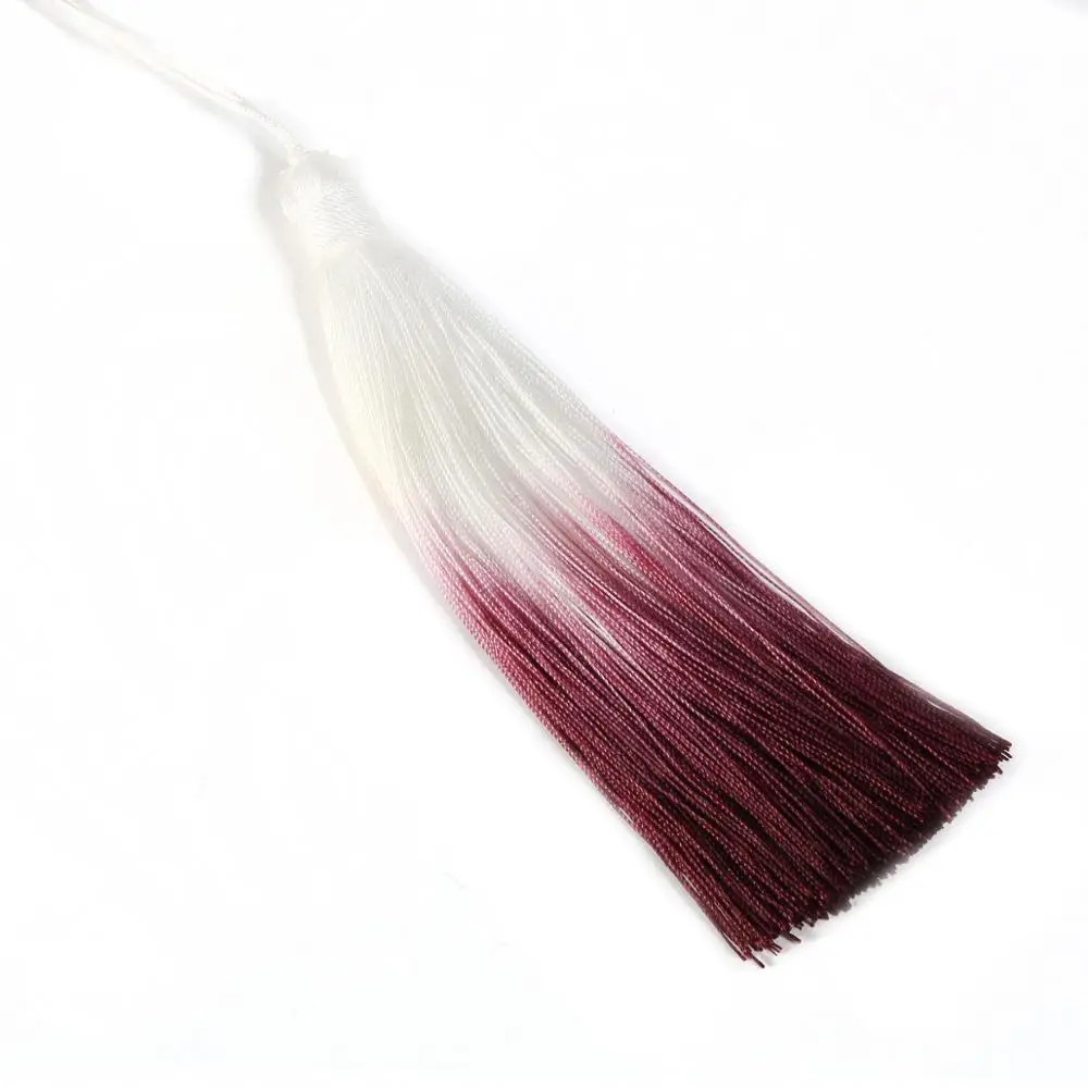 Dark Purple Новое поступление 13 см, шелковые кисточки, ремесло, с кисточками, градиентная расцветка; Высота кисточкой, бахрома для шторы, занавески, предметы домашнего обихода, "сделай сам", 1 шт./пакет - Цвет: Dark Purple