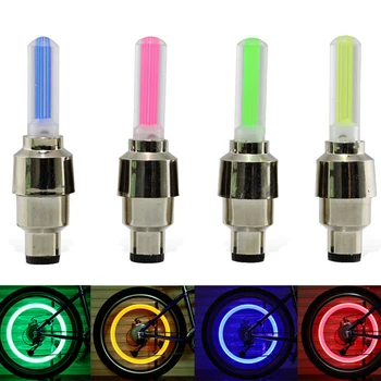 

2PCS LED Bicycle Lights Wheel Tire Valve Caps Light Bike Accessories Water-proof Cycling Lantern Spokes Bike Lamp Fast Shipping