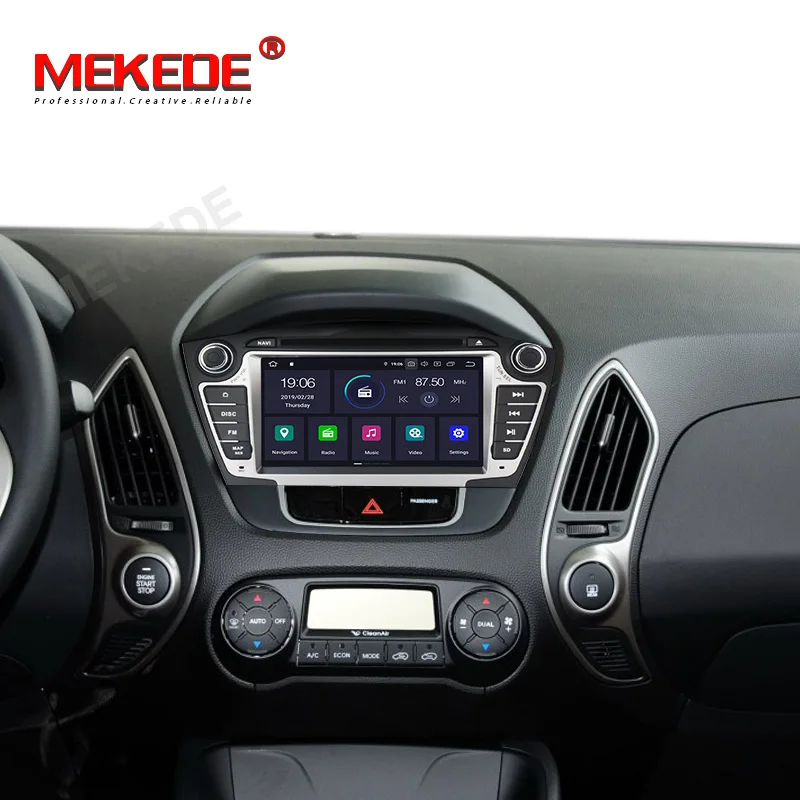 Top MEKEDE PX5 4+64G 1024x600  Android 9.0 CAR DVD PLAYER multimedia For Hyundai ix35 Tucson GPS player navigation radio stereo pc 2