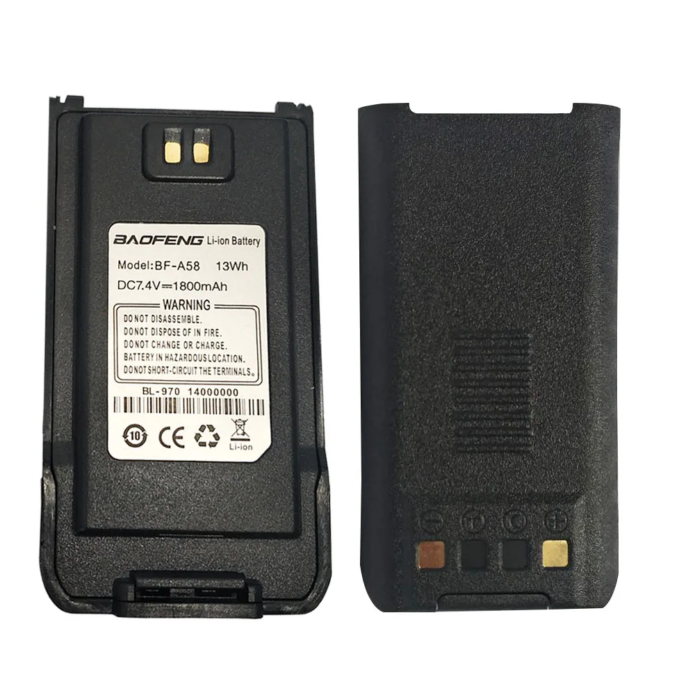 Original Baofeng A58 Battery 7.4v 1800mah Li-ion Battery for BF A58 Two Way Radio