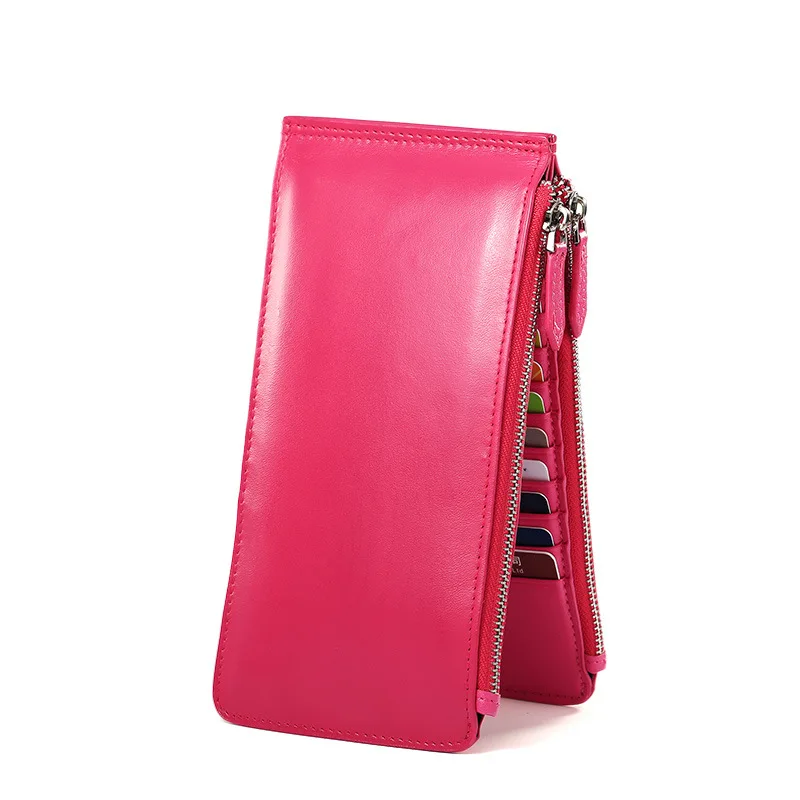 

Factory Europe And America Women's Multi Card Bit Card Wallet Women's Long Card Holder Zipper Bag Ultra-Card Bit More Manufactur