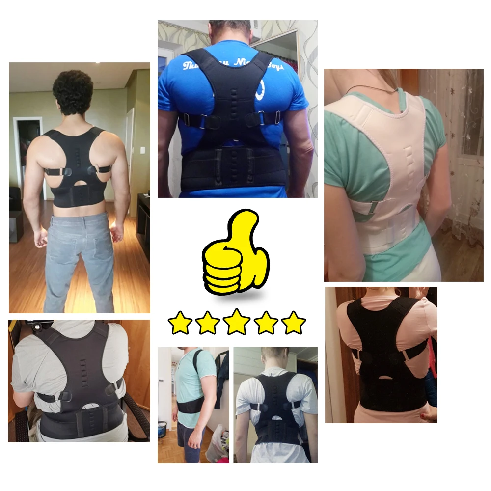 Male-Female-Adjustable-Magnetic-Posture-Corrector-Corset-Back-Brace-Back-Belt-Lumbar-Support-Straight-Corrector-de