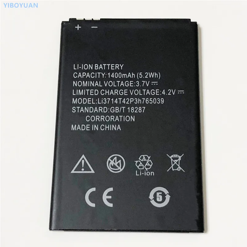 

3.7V 1400mAh Li3714T42P3h765039 For ZTE Blade Q3 T230 AF3 T220 A3 T221 A5 AF5 A5Pro Battery