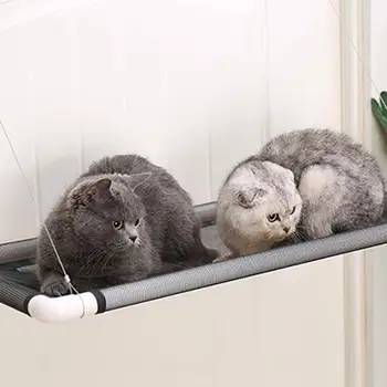 

Cute Pet Cat Dog Hanging Beds Bearing 20kg Cat Sunny Window Seat Mount Pet Cat Hammock Comfortable Cat Pet Bed Shelf Seat Beds