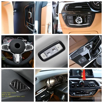 

Lapetus Carbon Fiber Look Interior Refit Kit For BMW 5 Series G30 530I 2017 - 2020 Air AC / Dashboard / Gearbox Panel Cover Trim