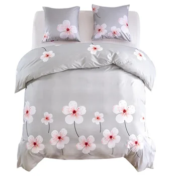 

Vidaxl part. Bedding Set flower pattern 200x200/60x70 cm beige