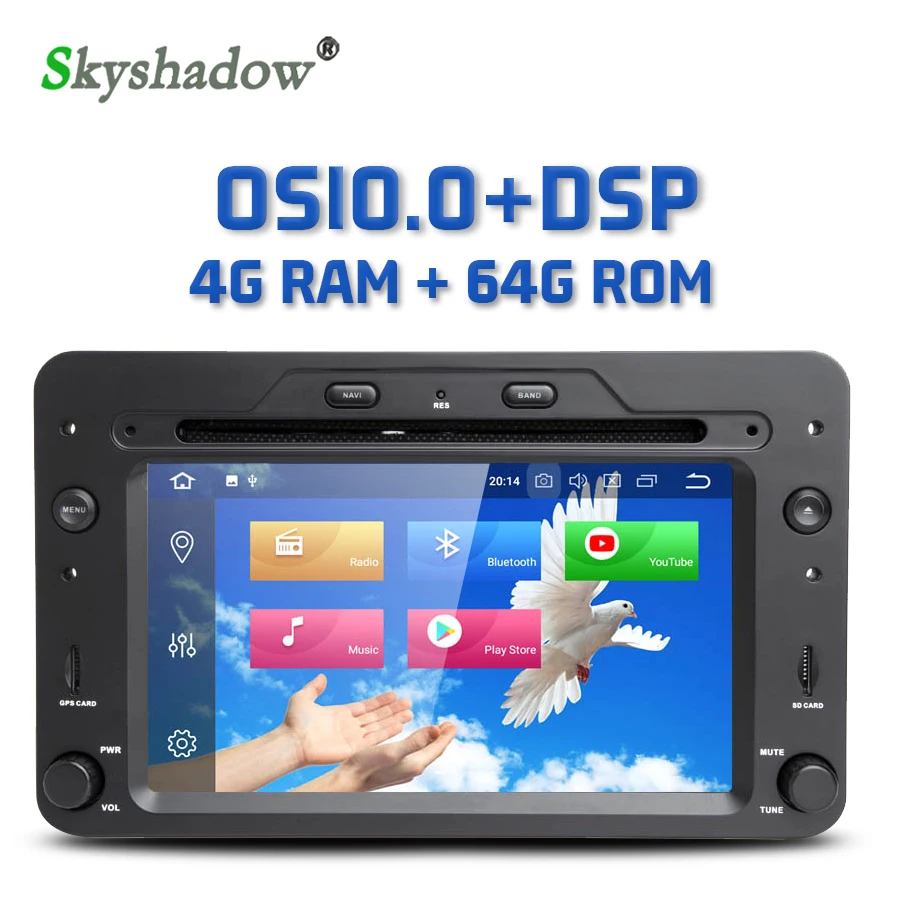 Автомобильный dvd плеер DSP IPS Android 10 0 4 Гб + 64 ГБ 8 ядер GPS карта RDS радио Bluetooth для Alfa Romeo