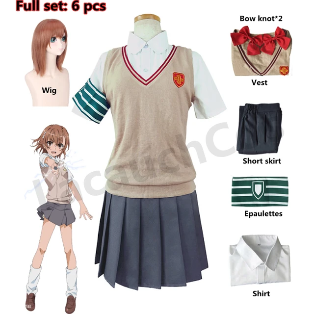 Toaru Kagaku no Railgun Misaka Mikoto Winter Uniform Cosplay Costume