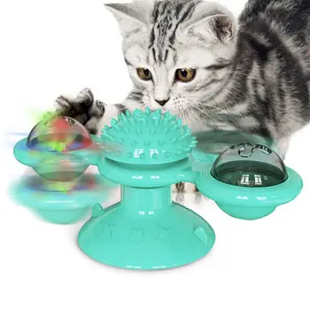 

Funny Cat Tickle Toy Pet Whirling Windmill Turntable Ball Play Game Toys Kitten Interactive Puzzle Training Teasing Supplies C42