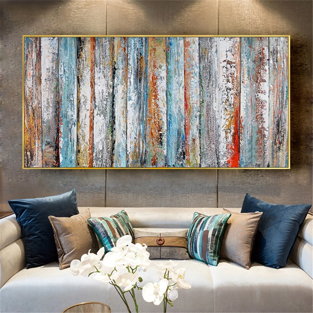 

Modern Simplicity Black White Abstract lines Oil Painting Hand Painted canvas picture for home Living Room Decor Porch Wall art