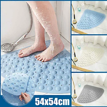 

NEW Corner Bath Quadrant Sector Rubber Antibacterial Mat Shower Mat Non Slip Pad For Home Anti-Slip Bath Mat