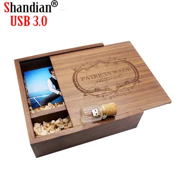 

SHANDIAN USB 3.0 high speed 205*205*60mm Photo Album Wooden USB+Box usb flash drive Pendrive 4GB 16GB 32GB 64GB Photography GIFT