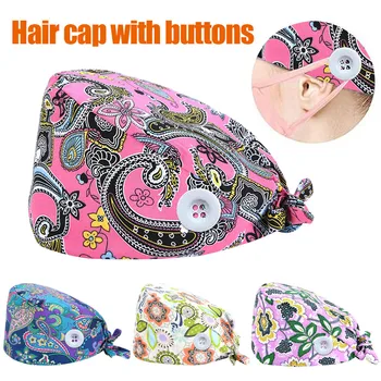 

Pet Hospital Doctor Nurse Caps High Quality Printed Medical Surgical Cap Operatingunisex Adjustable Dentistry Hats Surgery Cap