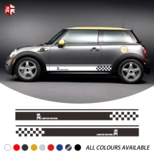 ##Special Price 2X Union Jack Styling Car Door Side Stripes Skirt Sticker Limited Edition Body Decal For MINI Cooper S One R56 JCW Accessories ##Special Price 2X Union Jack Styling Car Door Side Stripes Skirt Sticker Limited Edition Body Decal For MINI Cooper S One R56 JCW Accessories