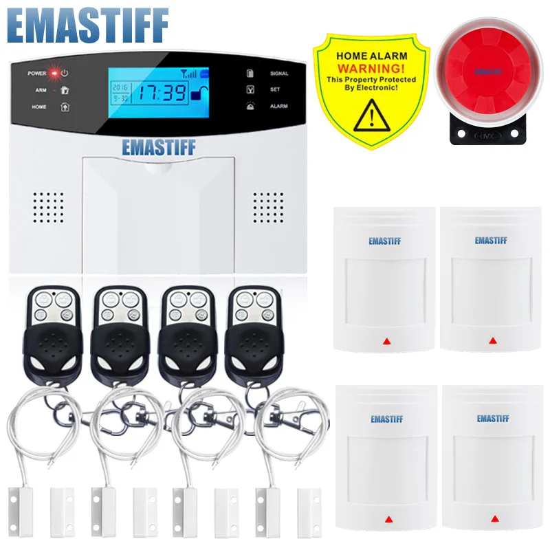 IOS Android APP Wired Wireless Home Security Tuya WIFI PSTN GSM Alarm System Intercom Remote Control Autodial Siren Sensor Kit smart alarm keypad Alarms & Sensors