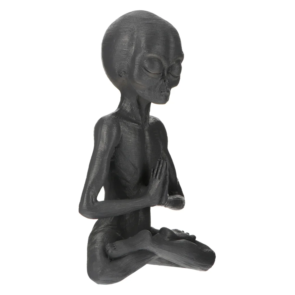 Alien Sculpture Ornament Figurine Statue Office Tabletop Art Adornment 
