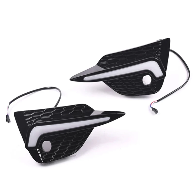 Автомобильный светодиодный дневной светильник для Nissan Qashqai динамического отложным воротником желтый сигнал дневные ходовые огни 12В светодиодный противотуманный фонарь