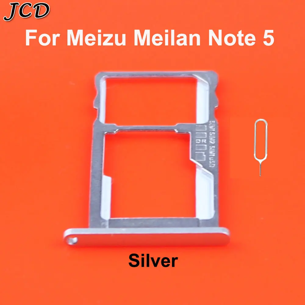 For Note 5 Silver JCD для Meizu meilan Note 3 Note 5 Note 6 держатель для чтения sim-карт лоток Слот контейнер запасные части с инструментом - Цвет: For Note 5 Silver