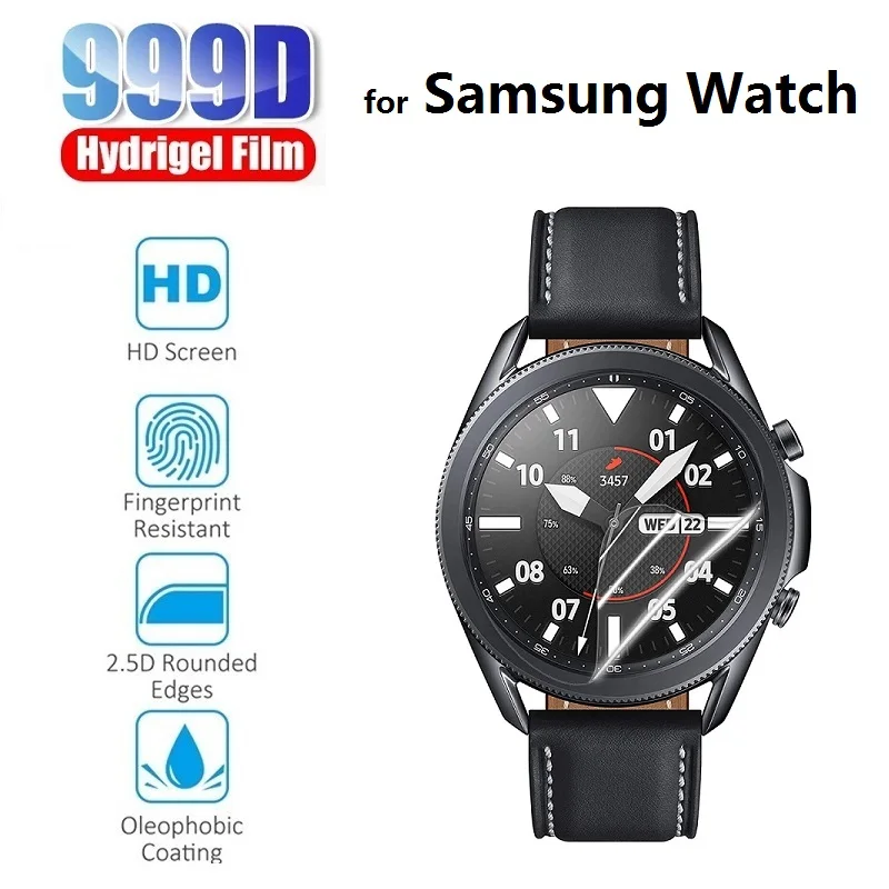 3 piezas Película protectora de hidrogel para Samsung Watch 3, 45mm, 41mm, 42mm, 46mm, Gear S3, S2, Sport Active, 2, 44mm, 40mm, lámina protectora de pantalla