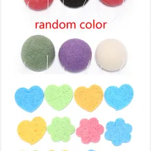 2pcs2 стили бамбуковый уголь для очистки хлопки флаттер мыть натуральный активный завод влажная губка Konjac Очищение