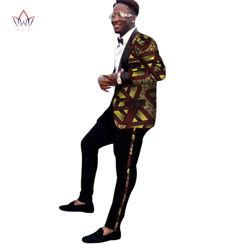 Новое поступление Африканский воск печати мужской костюм Топ dashiki и брюки набор Базен плюс размер традиционная африканская одежда WYN320