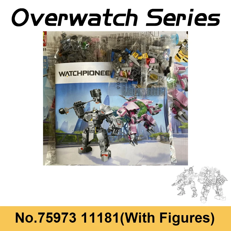 467 шт. серия OW Game DVA Mecha Reinhardt Hammer видеоигры робот строительные блоки кирпичи