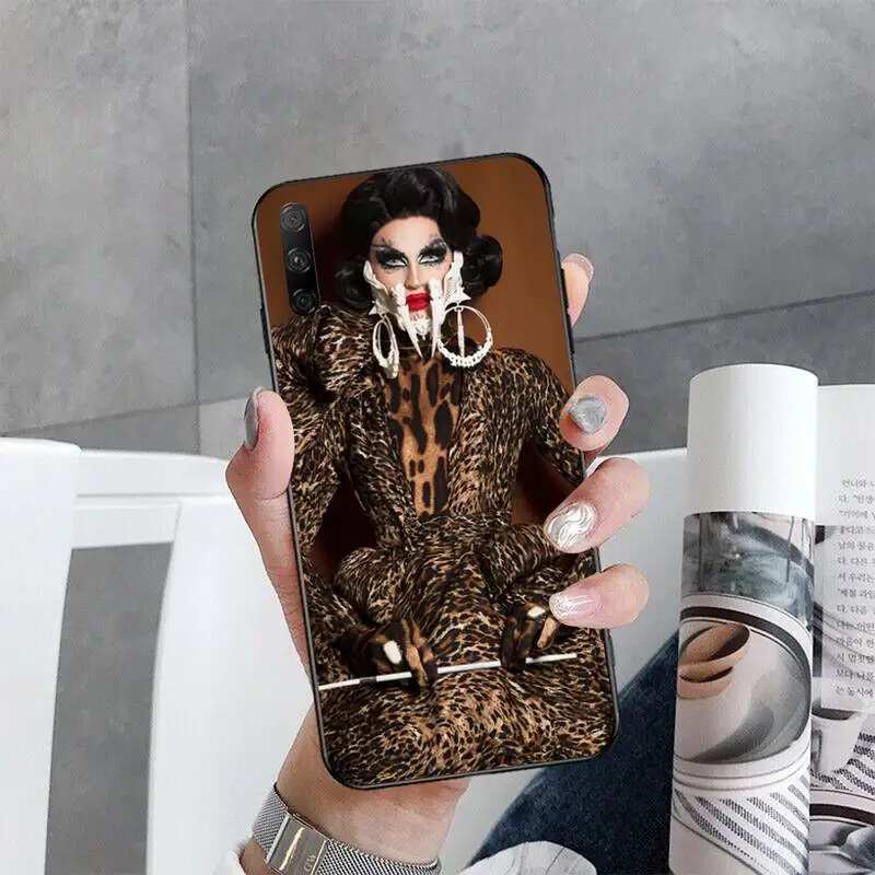 pu case for huawei CUTEWANAN American Drag Queen Aquaria Phone Case Cover for Huawei Honor 30 20 10 9 8 8x 8c v30 Lite view pro cute phone cases huawei