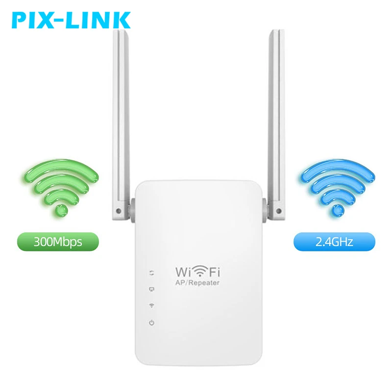 Pixlink Wireless Wifi Range Extender Booster 300mbps Wi Fi Repeater Network Router 2 Antennas Signal Wsp Easy Setup Wr13 Wireless Routers Aliexpress